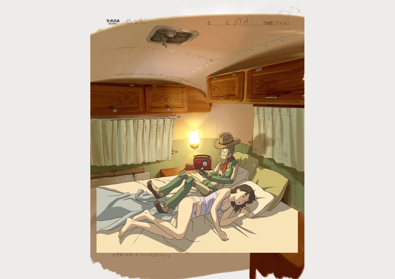 Robot in the road anime